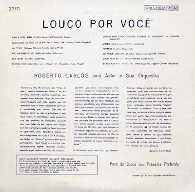 Roberto Carlos - Louco por Voc (1961) Louco por Voc traseira